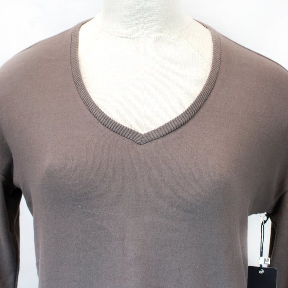 NWT P.J.Salvage Woman Cocoa V-Neck Fleece Pajamas Top Small - Picture 3 of 7